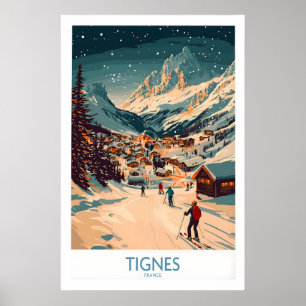 Tignes Wandkunst Ski Poster 1