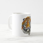 Tigre Acuarela Artístico Kaffeetasse (Vorderseite Links)