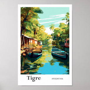 Tigre Argentina Art Vintage Reise Poster