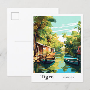 Tigre Argentina Art Vintage Reise Postkarte