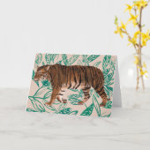 Tigre de Siberie Karte (Gelbe Blume)