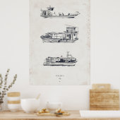 Tigre Delta: Schiffe Teil eins Print Poster (Küche)