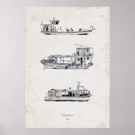 Tigre Delta: Schiffe Teil eins Print Poster (Vorne)