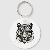 Tigre mirando schlüsselanhänger (Vorderseite)