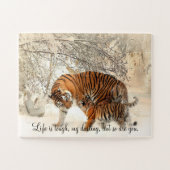 Tigress and Cub: "Das Leben ist hart, mein Schatz. Puzzle (Horizontal)