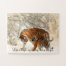 Tigress and Cub: "Das Leben ist hart, mein Schatz. Puzzle