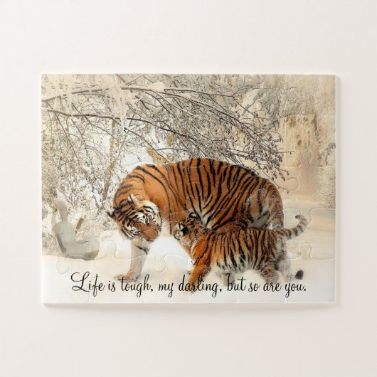 Tigress and Cub: "Das Leben ist hart, mein Schatz. Puzzle (Horizontal)