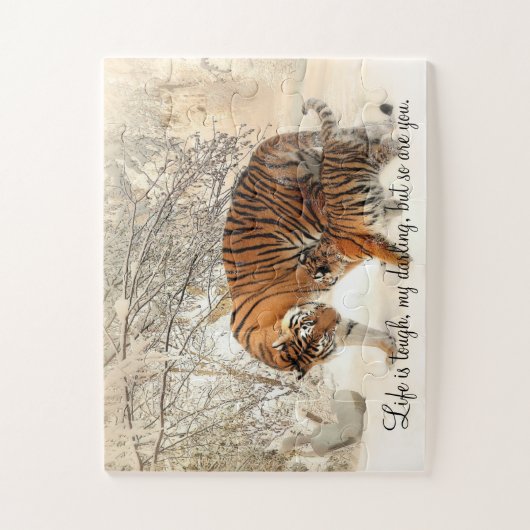 Tigress and Cub: "Das Leben ist hart, mein Schatz. Puzzle (Vertikal)