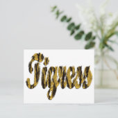 Tigress - Furchttext Postkarte (Stehend Vorderseite)
