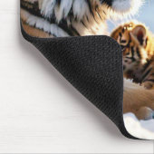 "Tigress in Winter Wonderland" Mousepad (Ecke)