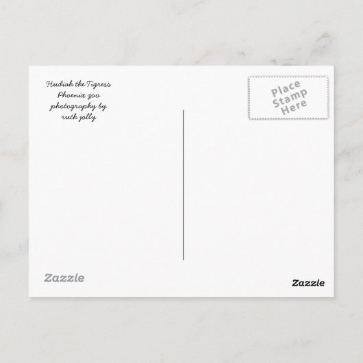 Tigress Postkarte (Rückseite)
