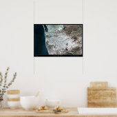 Tijuana, Baja California Mexico Satellitenposter Poster (Küche)