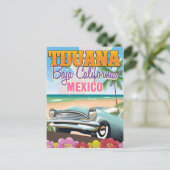 Tijuana Baja California Mexiko Reiseplakat Postkarte (Stehend Vorderseite)