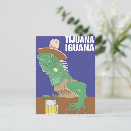 Tijuana Iguana Design Postkarte (Stehend Vorderseite)