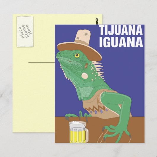 Tijuana Iguana Design Postkarte (Vorne/Hinten)