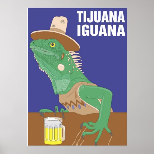 Tijuana Iguana Poster Print (Vorne)