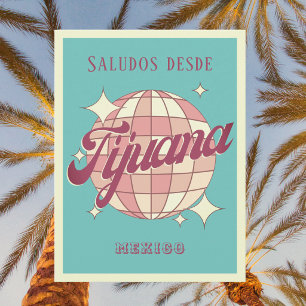 Tijuana Mexico Retro Vintages Party Postkarte