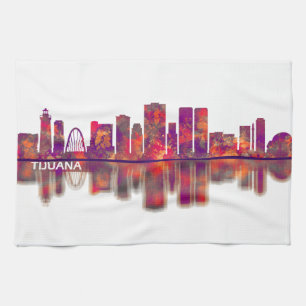 Tijuana Mexico Skyline Geschirrtuch