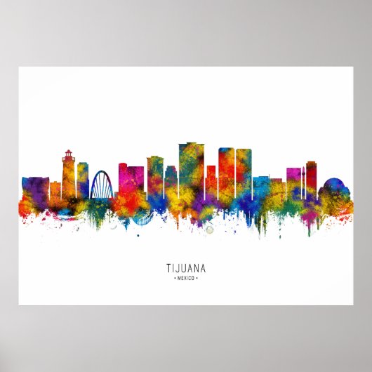 Tijuana Mexico Skyline Poster (Vorne)