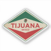 Tijuana Mexico Vintag Aufkleber (Vorderseite)