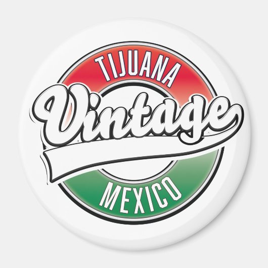 Tijuana mexico Vintages Logo. Magnet (Vorne)