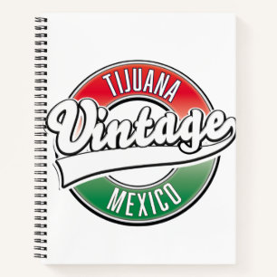 Tijuana mexico Vintages Logo. Notizblock