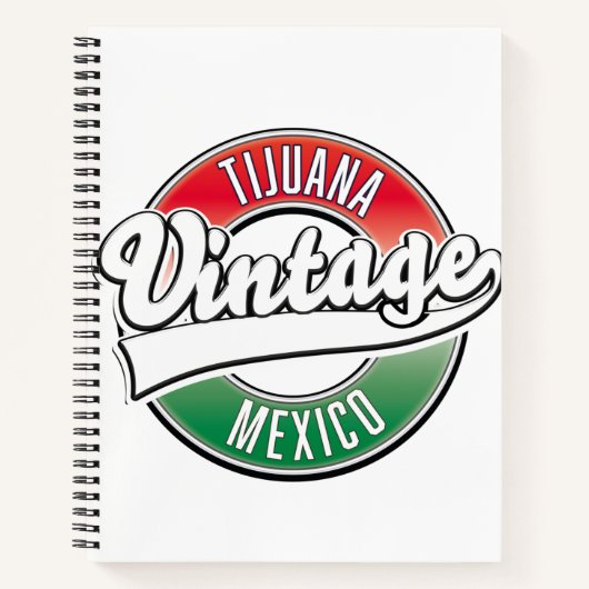 Tijuana mexico Vintages Logo. Notizblock (Vorderseite)