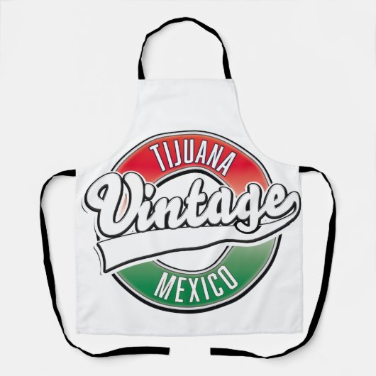 Tijuana mexico Vintages Logo. Schürze (Vorderseite)