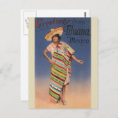 Tijuana, Mexiko Vintage Reise Postkarte (Vorne/Hinten)