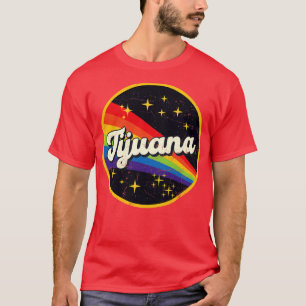 Tijuana Regenbogen im Weltraum Vintage Grunge-Stil T-Shirt