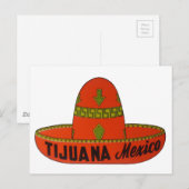 Tijuana Reiseaufkleber Postkarte (Vorne/Hinten)