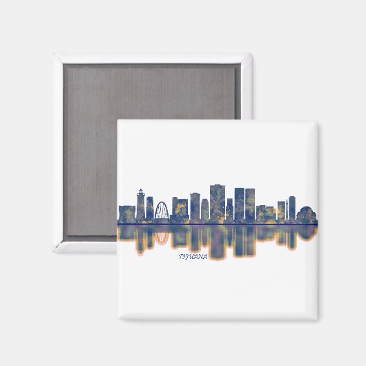 Tijuana Skyline Magnet (Vorderseite/Rückseite)