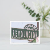 Tijuana Street Sign Postkarte (Stehend Vorderseite)