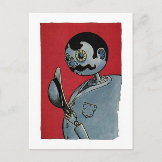 Tik-Tok Vintager kleiner Zauberer von Oz Postkarte (Vorderseite)