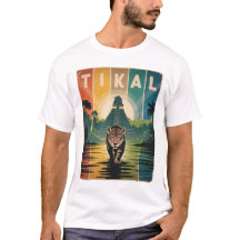 Tikal Guatemala Jaguar Vintage T-Shirt