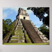 Tikal Guatemala Maya Temple Poster (Vorne)