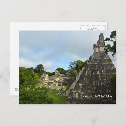 Tikal Guatemala Maya Temple View Postcard Postkarte (Vorne/Hinten)