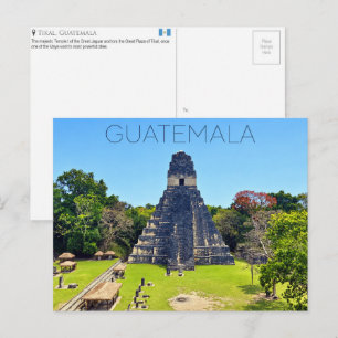 Tikal, Guatemala Reise-Postkarte Postkarte