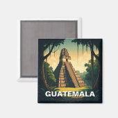 Tikal Guatemala Reisen Magnet (Vorderseite/Rückseite)