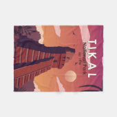 Tikal Nationalpark Guatemala Vintag Fleecedecke (Vorderseite (Horizontal))