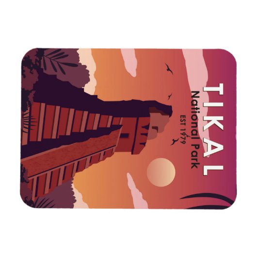 Tikal Nationalpark Guatemala Vintag Magnet (Horizontal)