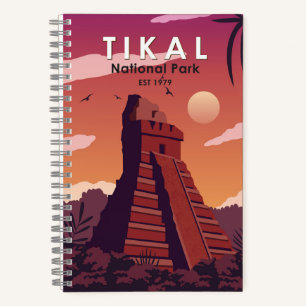 Tikal Nationalpark Guatemala Vintage Notizblock