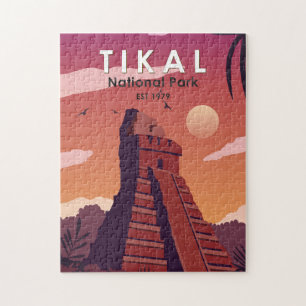 Tikal Nationalpark Guatemala Vintage Puzzle