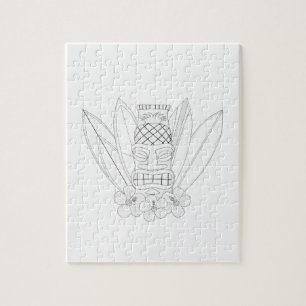 Tiki Adult Coloring Puzzle