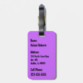 Tiki Ailani hawaiische Gepäckanhänger (Rückseite vertikal)