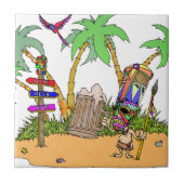 Tiki Alcohol Island Fliese (Vorderseite)