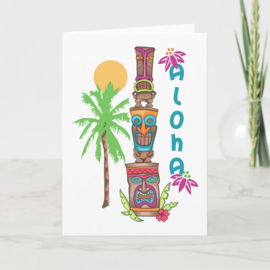 Tiki Aloha Karte (Vorderseite)