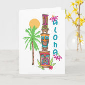 Tiki Aloha Karte (Gelbe Blume)