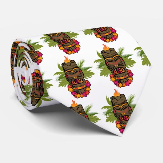 Tiki Aloha Krawatte (Gerollt)