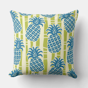 Tiki-Ananas-Bambus-Streifen-Muster Kissen